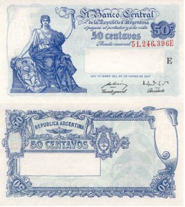 Argentyna 50 Centavos P-256 1947 stan I UNC