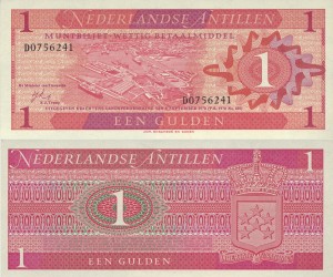 Antyle Holenderskie 1 Gulden P-20 1970 UNC