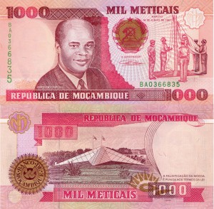 Mozambik 1000 Meticais P-135 1991 UNC 