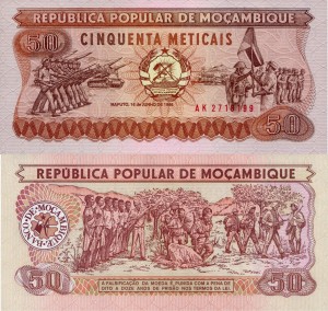 Mozambik 50 Meticais P-129 1986 UNC 