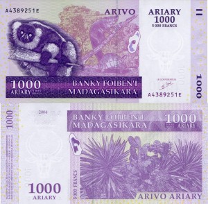 Madagaskar  1000 Ariary P-89 2004 UNC