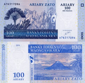 Madagaskar  100 Ariary P-86 2004 UNC