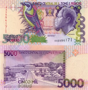 Wyspy Świętego Tomasza 5000  Dobras, P-65c  2004 UNC