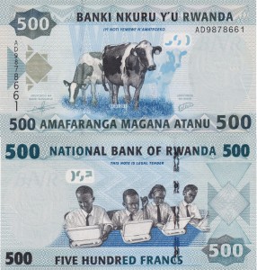 Rwanda 500 Francs P-38 2013 UNC