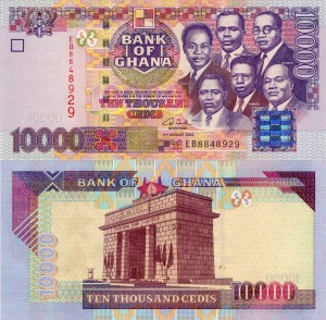 Ghana 10 000 Cedis P-35b 2003 UNC