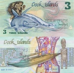 Wyspy Cooka 3 Dollars p-3 1987 UNC