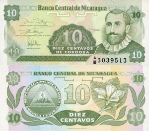 Nikaragua 10 Centavos P-169 1991 UNC