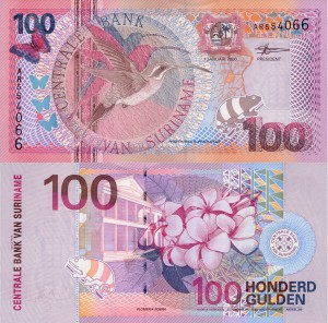 Surinam 100 Gulden P-149 2000 aUNC