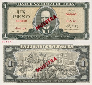 Kuba 1 Peso P-102c  MUESTRA 1986 UNC