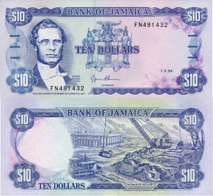 Jamajka 10 Dollars P71e 1994 UNC