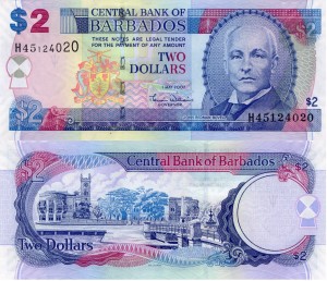 Barbados 2 Dollars P-66 2007 UNC