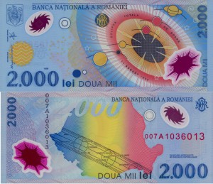 Rumunia  2000 Lei P-111 1999 UNC Polymer