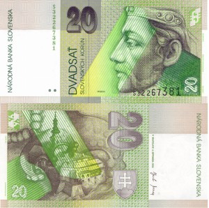 Słowacja 20 Korun P-20f 2004 UNC