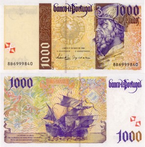 Portugalia 1000 Escudos P-188c 1998 UNC