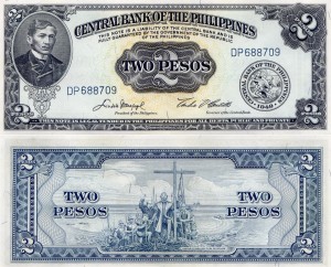 Filipiny 2 Pesos  1949 P-134b UNC