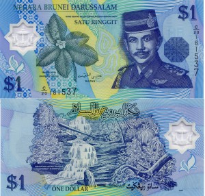 Brunei 1 Ringgit P-22 1996 Polymer UNC