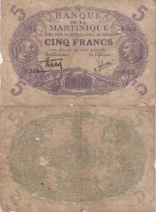 Martynika 5 Fransc P-6 1901 (1934-1945) Stan VG