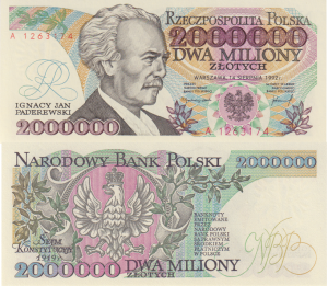 Polska 2 000 000 złotych P-158a 1992 Stan I UNC  A