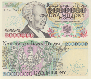 Polska 2 000 000 złotych P-163 1993 Stan I UNC  B
