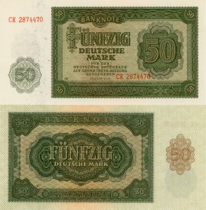 Niemcy NRD 50 marek P-14b 1948 Stan I UNC