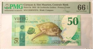 Curaçao & Sint Maarten 50 Guldenów P-3 2025 PMG 66 EPQ