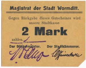 Wormditt Orneta 2 Marki 1914 D-441.3 aUNC