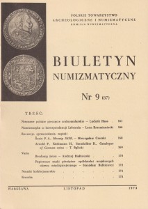 Biuletyn Numizmatyczny 87
