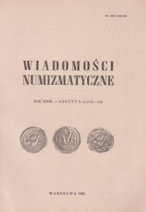Wiadomości Numizmatyczne 113-114 1985r