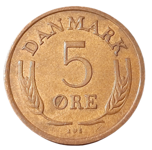 Dania 5 Ore KM 848 1972 UNC