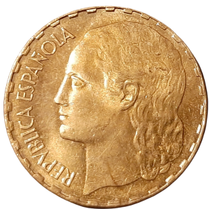 Spain 1 Peseta KM 755 1937 UNC