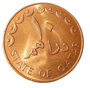 Katar 10 Dirhams KM 1 1973 UNC