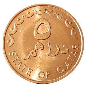 Katar 5 Dirhams KM 3 1978 UNC