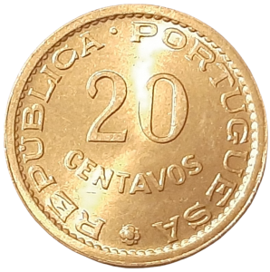 Wyspy św. Tomasza i Książęca 20 Centavos KM 16.2 1971 UNC