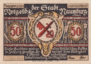 Naumburg 50 Pf G-928.2 1920 a UNC