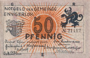 Ennigerloh 50 Pf G-338.2 1.6.1921 aUNC