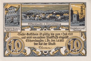 Eschershausen 10 Pf G-351.1 1.6.1921 UNC 