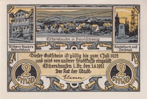 Eschershausen 2 Mk G-351.1 1.6.1921 aUNC 