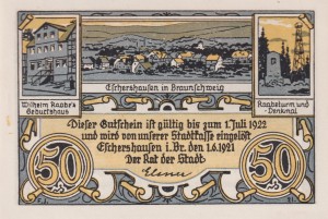Eschershausen 50 Pf G-351.1 1.6.1921 aUNC 