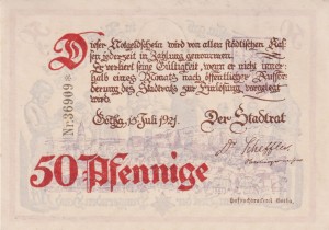 Gotha 50 Pf G-456.6a 15.7.1921 a UNC 