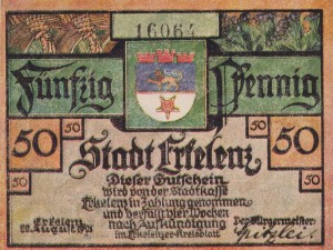 Erkelenz 50 Pf G-348.1a 22.8.1921 aUNC 1686