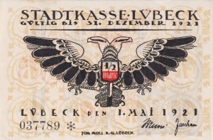 Lubeck 50 Pf G-831.2 1.5.1921 XF I