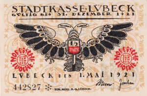 Lubeck 50 Pf G-831.3 1.5.1921 aUNC IV