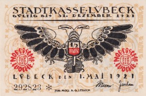 Lubeck 50 Pf G-831.3 1.5.1921 aUNC I