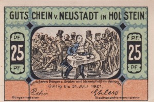 Neustadt i. Holstein 25 Pf G-963.1b 31.7.1921 AU/UNC 