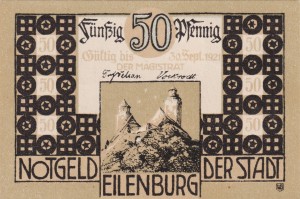 Eilenburg 50 Pf G-315.2 30.9.1921 aUNC Industrie