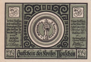 Monschau 50 Pf G-896.1.2 10.1921 aUNC Jagdschloss