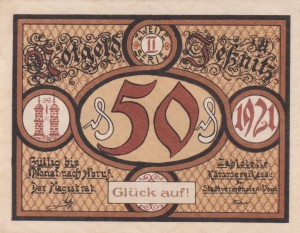 Jessnitz 50 Pf G-659.3 1921 XF