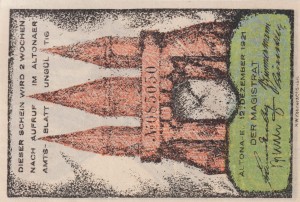 Altona 40 Pf G-30.4a 12.12.1921 AU UNC