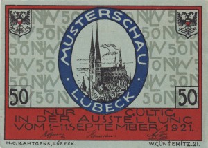Lubeck 50 Pf G-827.1-11.9.1921 AU/UNC B