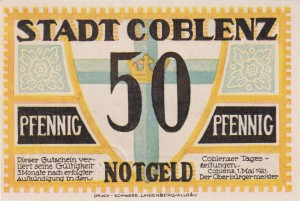 Coblenz 50 Pf G-233.1a 1.5.1921 a UNC